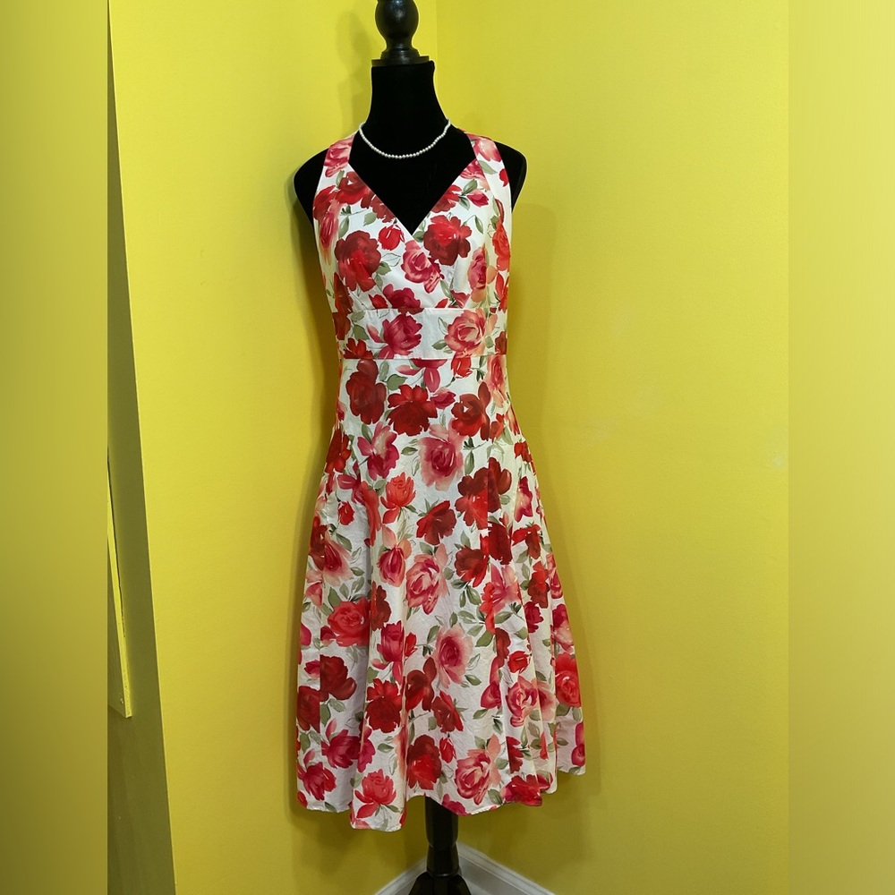 Talbots Floral Midi Dress Size 6